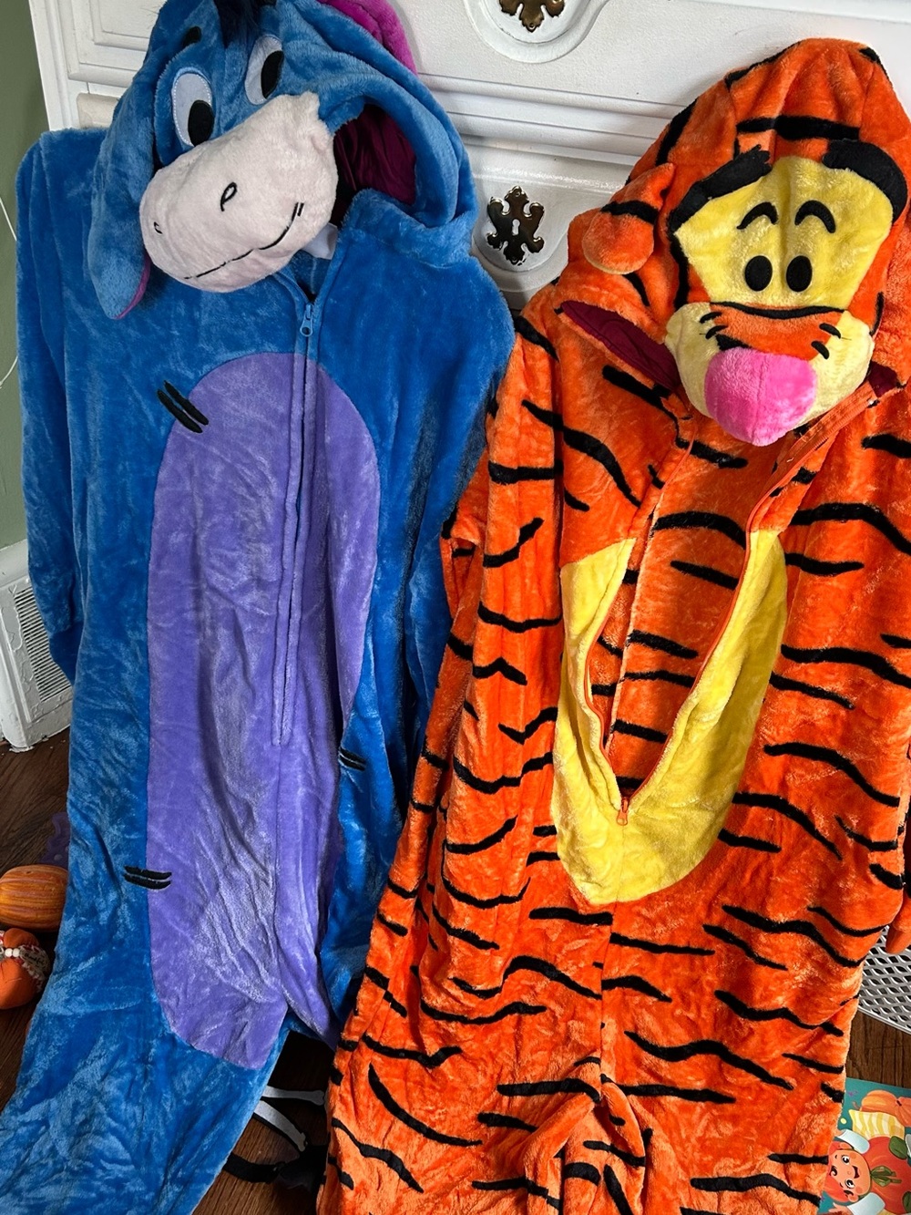 Winnie the Pooh Eeyore and Tigger Plush Jumpsuit Onesie Adult XXL